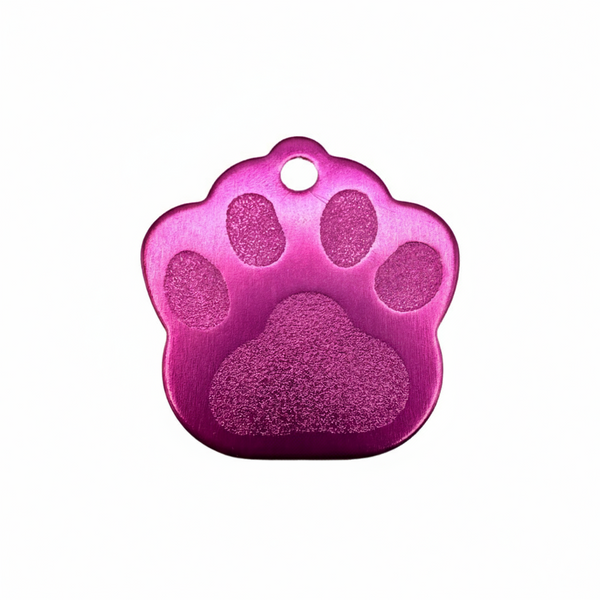 Engraved Paw-Shaped Pet Tags
