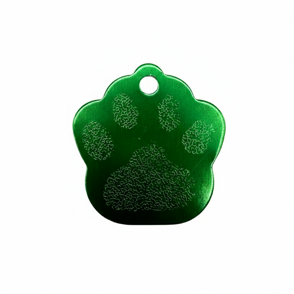 Engraved Paw-Shaped Pet Tags