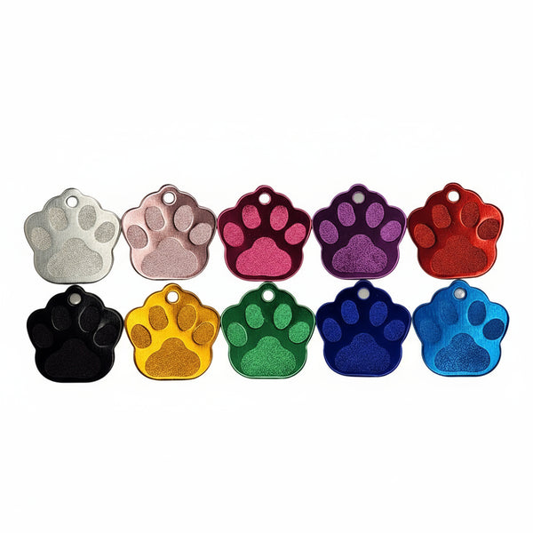 Engraved Paw-Shaped Pet Tags